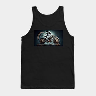 Steampunk Alien Biker Tank Top